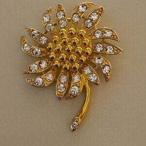 Vintage Napier Sunflower Brooch